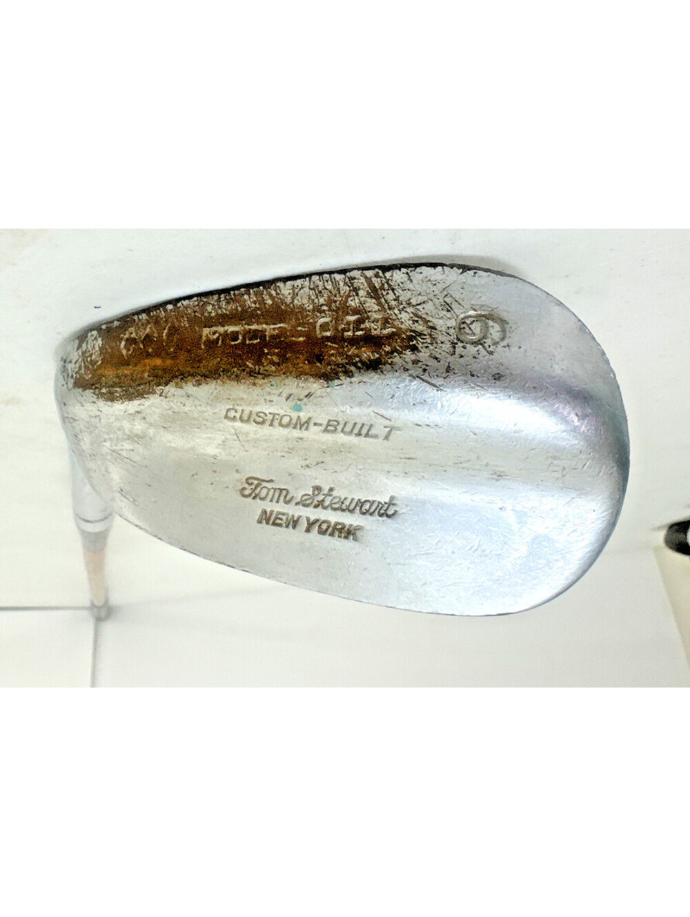 Vtg Tom Stewart Custom Built NY Model 011 Mashie Niblick Pyratone Steel Shaft
